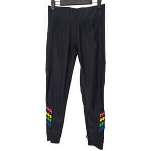 Terez Wavy Rainbow Detail Ankle Leggings Medium